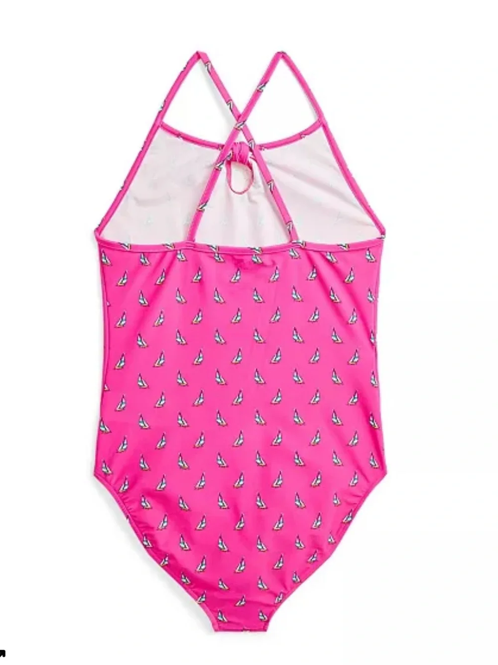 NWT‎ Polo Ralph Lauren Girls Pink Sailboat One-Piece Swimsuit Preppy Classic